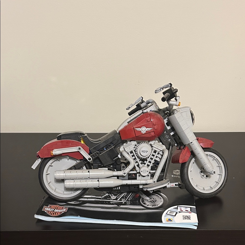 LEGO Harley-Davidson Red and Gray Motorcycle Model